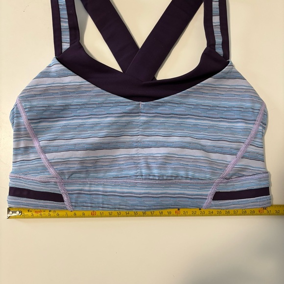 Lululemon Rack Pack Sports Bra Wave Twist Lilac Caspian Blue / Deep Zinfandel - Picture 12 of 12